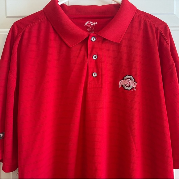 Ohio State Buckeyes P2 Pro Player Red Polo Shirt XL Game Day Gear - Picture 2 of 6